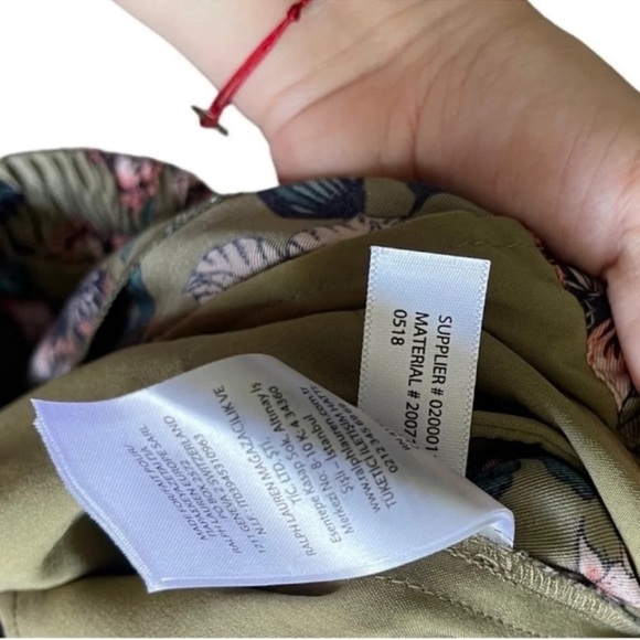 RALPH LAUREN Floral Print Twill Elastic Waist Pants Size 6 - Picture 5 of 12